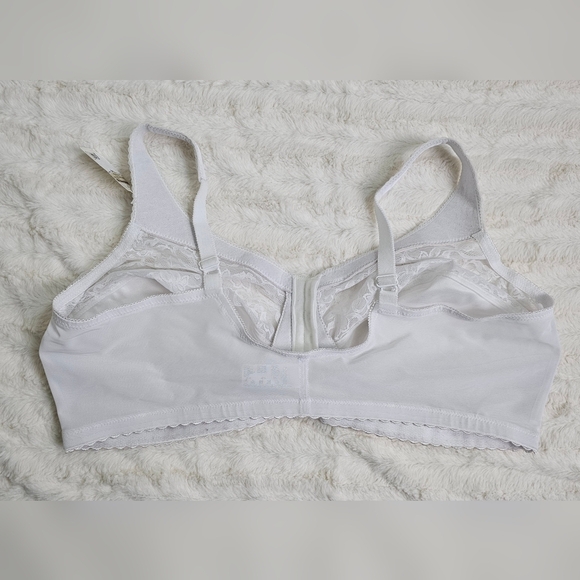 Glamorise MagicLift Front-Closure Support Bra 48F | style 1200 | WHITE - Picture 5 of 8